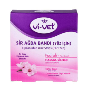 Vi-vet Facial Waxing Powder Strips - Set of 24 for Smooth Skin