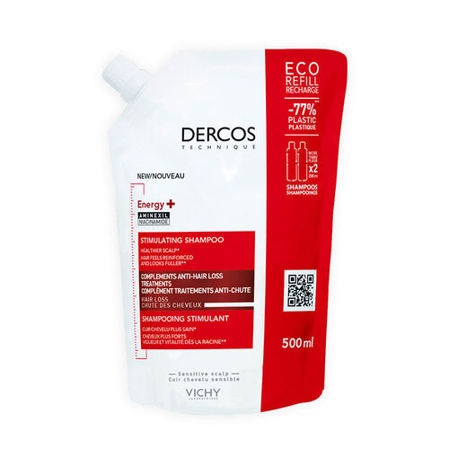 Vichy Dercos Energising Anti Hair Loss Shampoo 500 ml - Refill