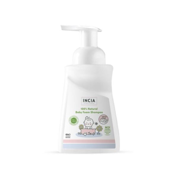 INCIA Natural Foam Shampoo for Babies 200ml - Gentle Cleanser