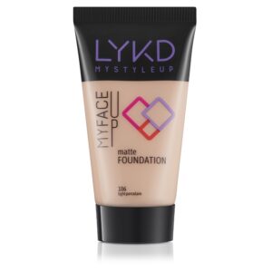 ف foundation ماتي LYKD 106 - لون بورسلين فاتح، تغطية كاملة ومظهر خالي من اللمعان