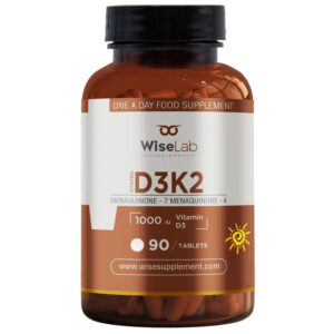 Таблетки WiseLab Vitamin D3 и K2 для здоровья костей и иммунитета
