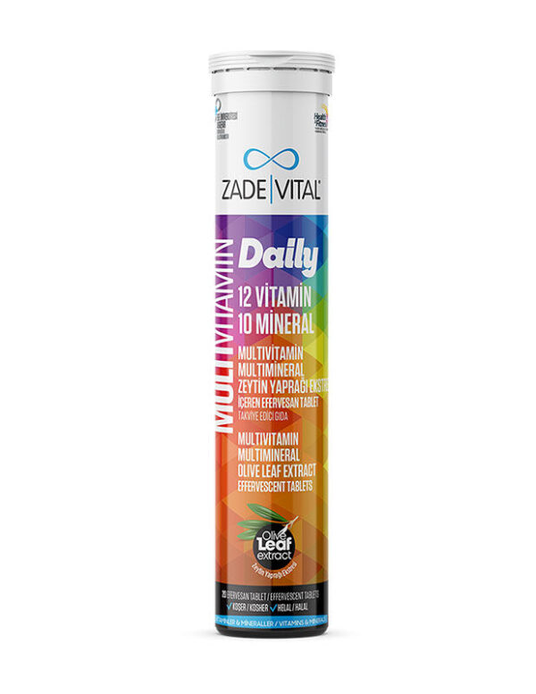 Шипучие мультивитамины Zade Vital в стакане с водой